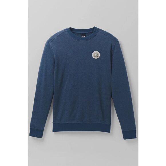 PrAna Patch Pullover Crew in Prana Denim Heather Size L - Picture 2 of 12